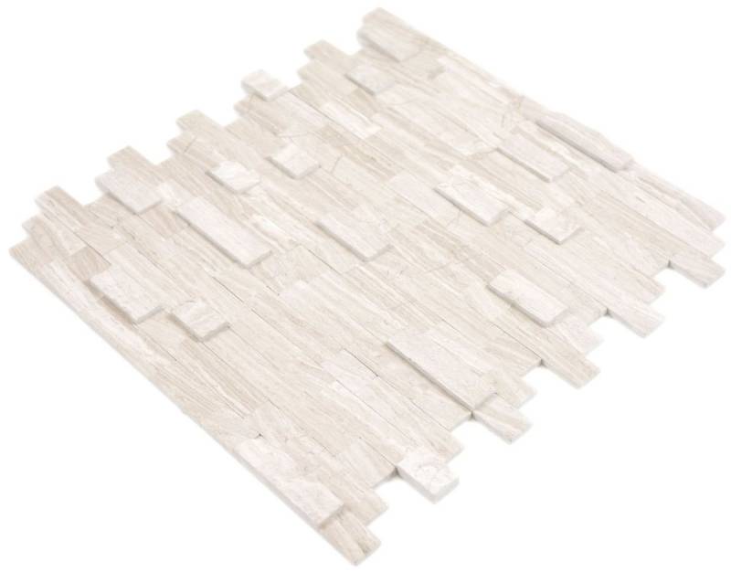 Mosani Mosaikfliesen Marmormosaik Mosaik Selbstklebend weißgrau matt glänzend / 10 Matten Mosani Mosaikfliesen Marmormosaik Mosaik Selbstklebend weißgrau matt glänzend / 10 Matten von Mosani