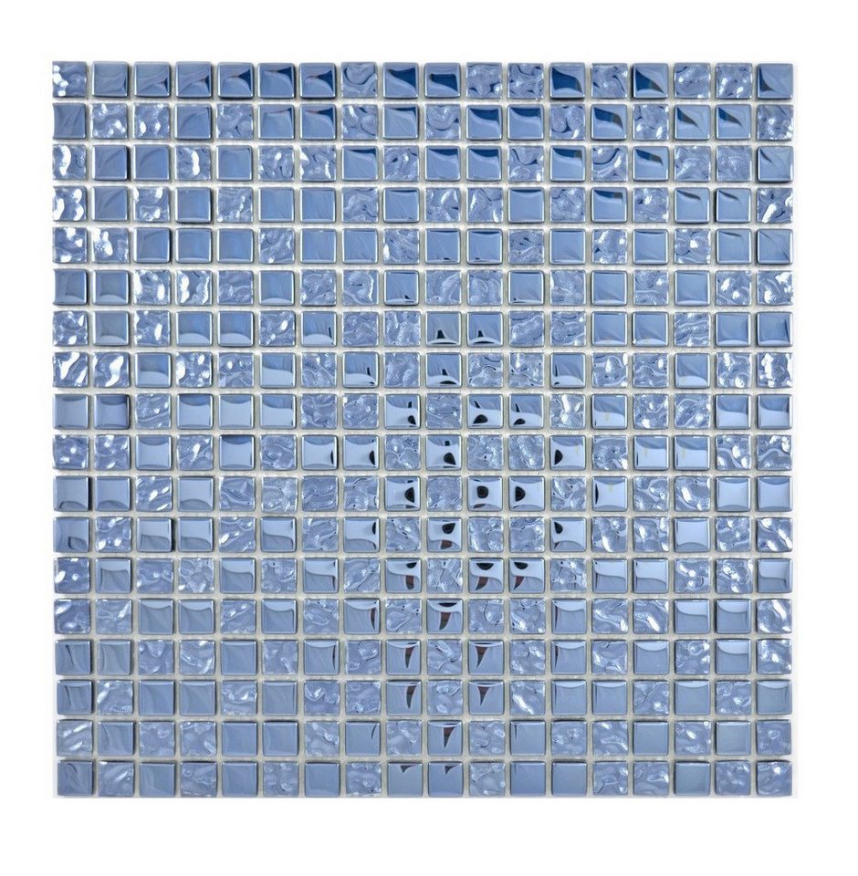 Mosani Mosaikfliesen Mosaikfliese platin Glasmosaik electroplated Platin Glas BAD von Mosani