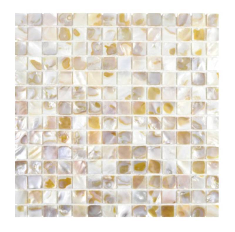 Mosani Mosaikfliesen Muschelmosaik Mosaikfliesen mix hellbeige glänzend / 10 Matten von Mosani