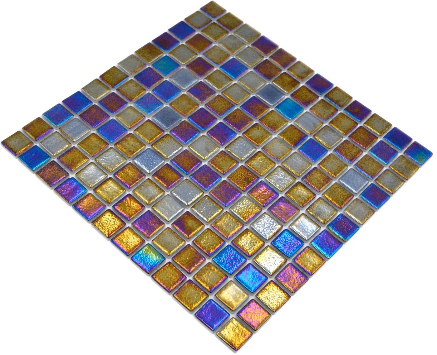 Mosani Mosaikfliesen Recycling Glas Mosaikfliesen schwarz glänzend / 10 Mosaikmatten von Mosani