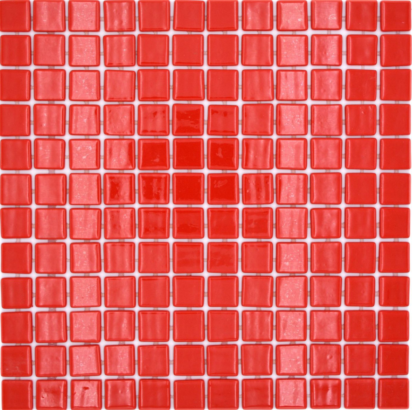 Mosani Mosaikfliesen Recycling Glasmosaik Mosaikfliesen rot glänzend / 10 Mosaikmatten von Mosani