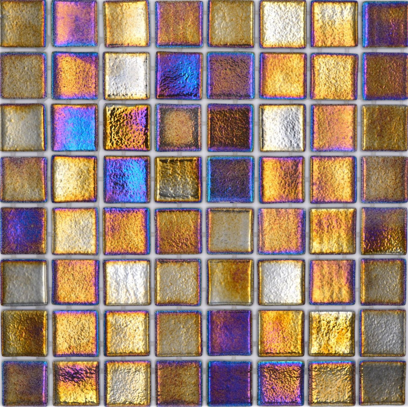 Mosani Mosaikfliesen Schwimmbad Pool Glasmosaik schwarz mehrfarbig irisierend von Mosani