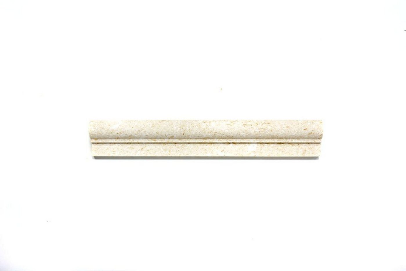 Mosani Fliesen-Bordüre Borde Bordüre Kalkstein Naturstein Limestone weiß elfenbein von Mosani