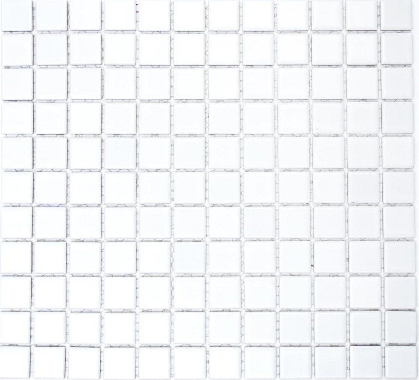 Mosani Mosaikfliesen Keramikmosaik Mosaikfliesen weiß glänzend Küche Wand Dusche Pool von Mosani