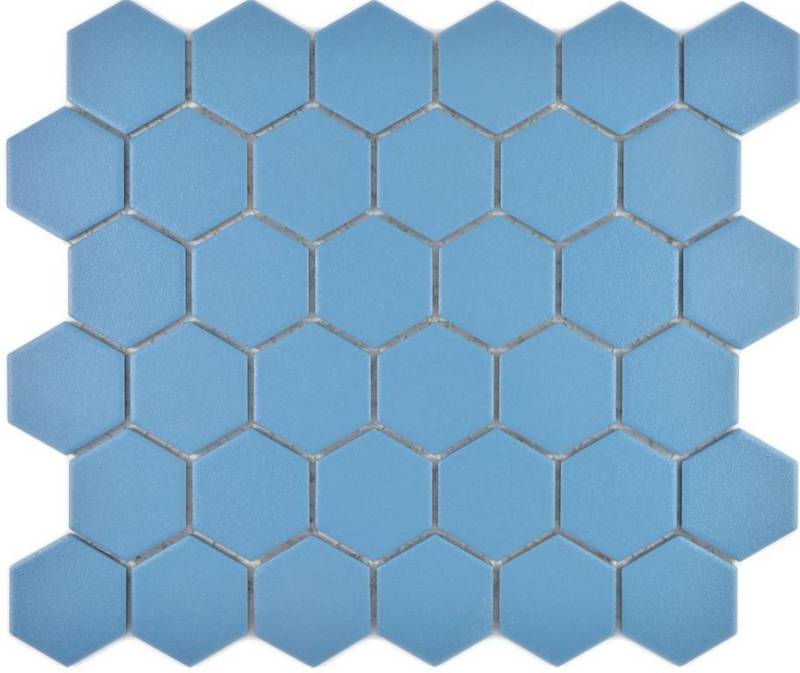 Mosani Mosaikfliesen Hexagonale Sechseck Mosaik Fliese Keramik blaugrün von Mosani