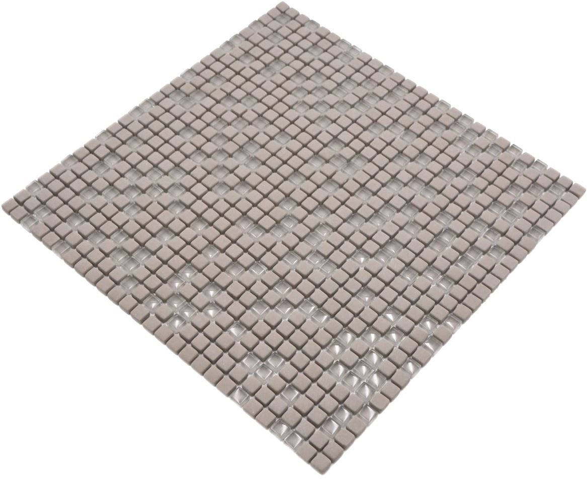 Mosani Mosaikfliesen Recycling Glasmosaik Mosaikfliesen cream matt / 10 Mosaikmatten von Mosani