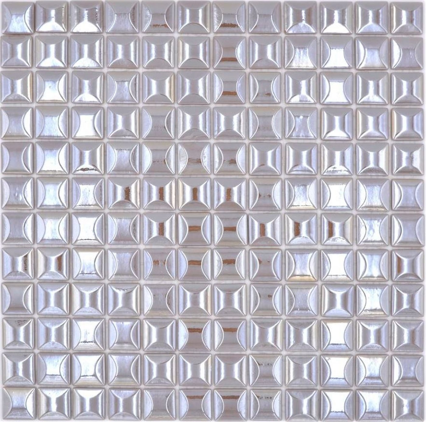 Mosani Mosaikfliesen Recycling Glasmosaik Mosaikfliesen beige glänzend / 10 Mosaikmatten von Mosani