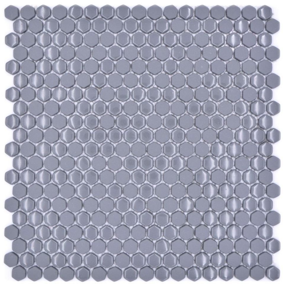 Mosani Mosaikfliesen Recycling Glasmosaik Mosaikfliesen grau matt / 10 Mosaikmatten von Mosani
