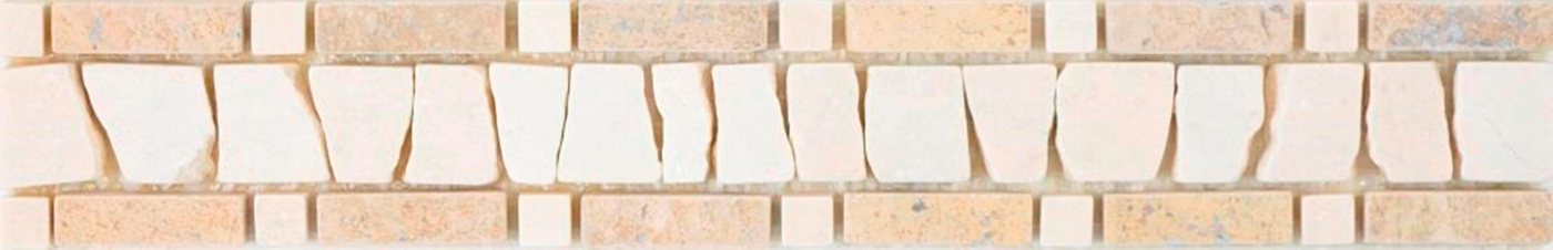 Mosani Mosaikfliesen Multi Marmormosaik Borde mix beige braun matt / 10 Stück von Mosani