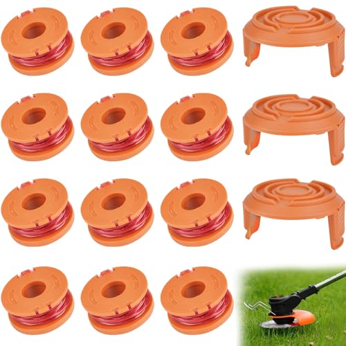 Moseem 15 Stücke Rasentrimmer Spule und Rasentrimmer Faden für Alle Worx-Trimmer mit 20V, EnthäLt 12 Stück Rasentrimmer Ersatzspulen und 3 Stück Trimmerspulenabdeckung Moseem 15 Stücke Rasentrimmer Spule und Rasentrimmer Faden für Alle Worx-Trimmer mit 20V, EnthäLt 12 Stück Rasentrimmer Ersatzspulen und 3 Stück Trimmerspulenabdeckung von Moseem