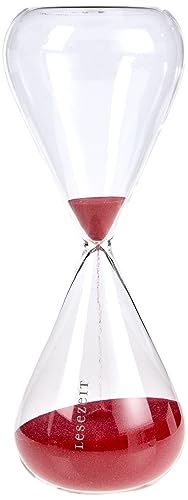 moses. libri_x Sanduhr-Lesezeit, Stundenglas mit 30 Minuten Laufzeit, Dekoobjekt aus Glas, Uni von moses