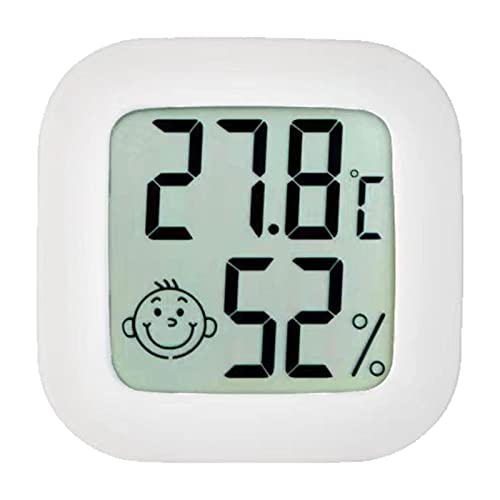 Thermometer für Innenräume | Digitales Raumthermometer Innen | LCD intelligentes Hygrometer | Hochpräzises Sensor Feuchtemessgerät Temperatur Monitor für Haus Innen Draussen von Moslalo