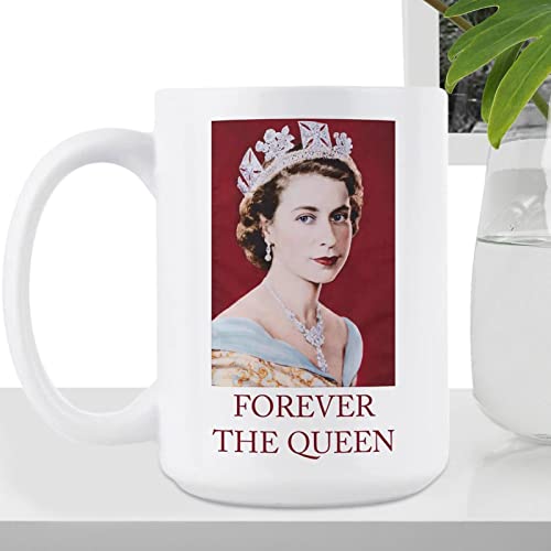 1 Stück Königin Elizabeth II Becher, God Save Her Majesty Weihnachten Keramik Kaffeetassen Tasse, Erinnerung Memorial Queen Dekorationen, Forever The Queen Of England Memorial Geschenke, Britische von Moslate