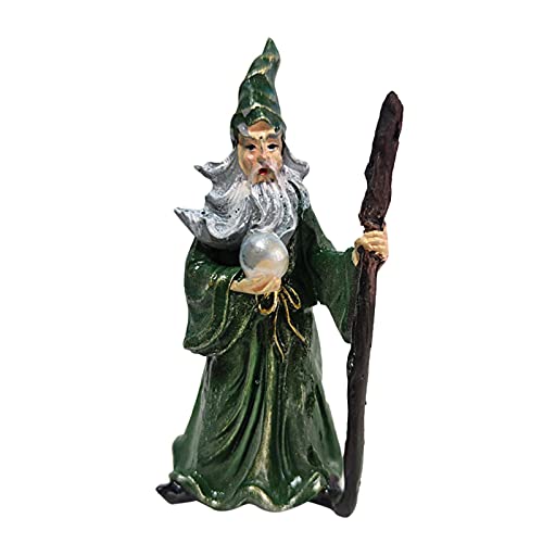 Moslate Halloween Deko Figur | Langlebige Harz-Zauberer- und Hexenstatuen-Ornamente | Handbemalte Sand-Tischdekorationen, Desktop-Ornamente für Halloween-Themenpartys, Heim- und Bardekoration von Moslate