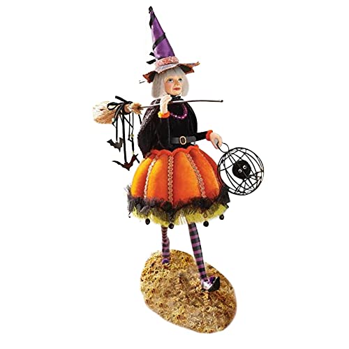 Moslate Halloween Hexenpuppen, 4,72 Zoll Realistische Hexenfiguren, Bezaubernde Hexe Sammlerpuppe, Halloween Harz Dekorative Ornament, Für Halloween, Kindertag, Geburtstage von Moslate