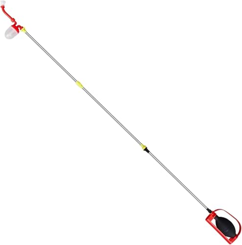 Kieselgur-Pulver-Staubwedel (30,5 cm bis 144 cm) – Glühbirnen-Staubwedel, Gartenpulver-Applikatorspender mit langem Metallrohr, windabweisendes Ausgangs-Design von Mosmgibox