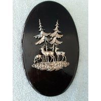 Jahrgang 1980 " Bronze Geweih Elch 3D Wildlife Auf Holz Plaque 6, 5 "x 11" Jahrgang 1980 " Bronze Geweih Elch 3D Wildlife Auf Holz Plaque 6, 5 "x 11" von MosquitoCreekGoods