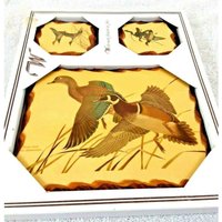 Nib ~ Neue Holz Enten Schilde Signiert 3Er Set Wintermute Ind Geschenk Outdoor Vögel von MosquitoCreekGoods
