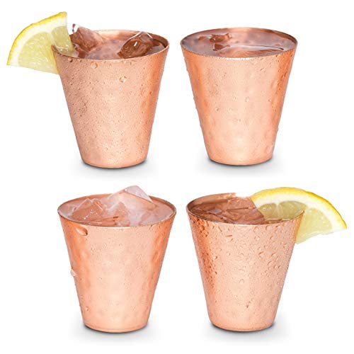 Bratenspritze Moscow Mule Kupfer Shot Gläser von 4-60 ml, 100% reines Kupfer Shot Becher für eiskalte Wodka, Tequila, Whisky. Kupfer shot. von Mosscoff