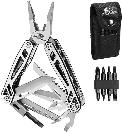 Mossy Oak Multifunktionszange,21 in 1 Multi-Tool Multifunktion mit Zange Klappmesser, Faltbares Multitool, Camping Wandern Reparieren,inkl tragbare Tasche von Mossy Oak