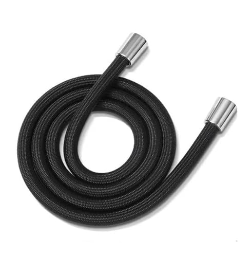 1,5/2,0 Meter GI/2 Universal-Rohr Badezimmer Nylon Hochdruck Glatte Dusche Schlauch Flexible Handheld Anti Wicklung(Black-1.5meter) von Mostpin