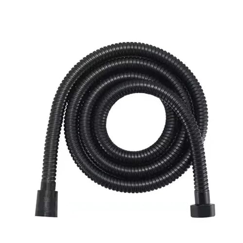 1,5/2/3M Edelstahl Brauseschlauch Schwarz/Silber Lange Badezimmer Wasserverlängerung Sanitärrohr Duschkopf Rohr(2M black) von Mostpin