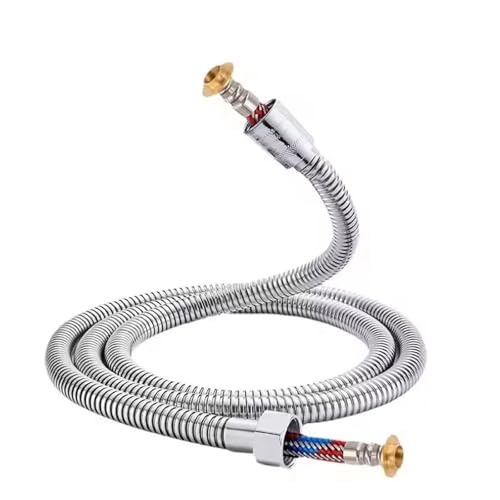 1,5/2/3M Hochdruck-Explosionsschutz-Duschschlauch for Badezimmer G1/2 Universal-Großdurchfluss-Edelstahl-Geflechtschlauch(2.0m) von Mostpin