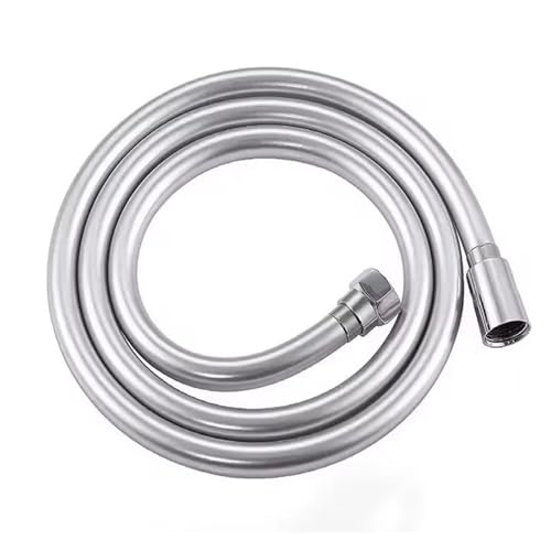1,5/2/3M Schwarz PVC Flexible Dusche Schlauch Lange Badezimmer Wasser Verlängerung Sanitär Rohr Ziehen Bad Zubehör(Sliver,300cm) von Mostpin