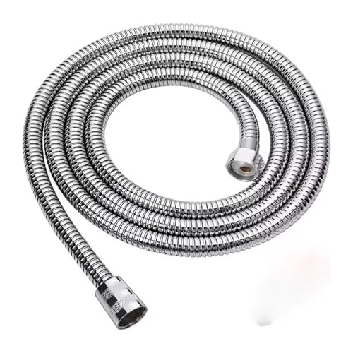 1,5/2 M Gold G1/2 Zoll Flexible Dusche Schlauch Edelstahl Verlängerung Sanitär Rohr Bad Zubehör(Silver,2.0m) von Mostpin