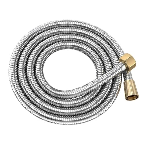1,5/2 m Edelstahl-Brauseschlauch, Messingmutter, verstärkter Handbrausekopf, Anti-Wicklung, auslaufsicher, Ersatz for Badezimmer(1.5M) von Mostpin