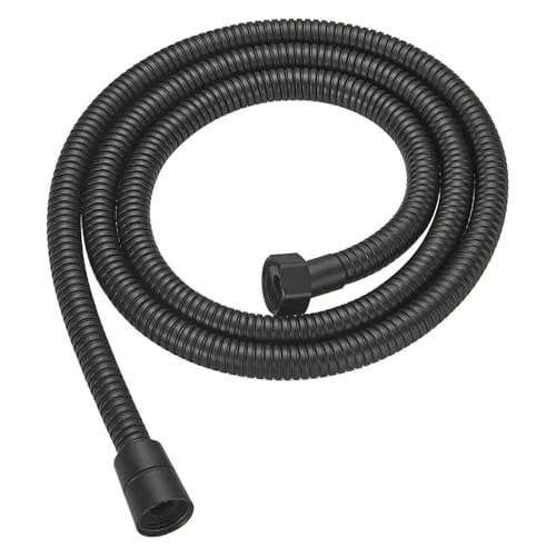 1,5/2 m schwarzer Handbrauseschlauch aus Edelstahl, flexibel, wickelsicher, explosionsgeschützt, Badezimmerzubehör(1.5m) von Mostpin