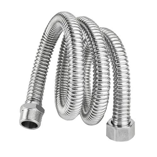 1 stück G1/2 Zoll Männlich Weiblich Stecker Balg Verlängerungsrohr 304 Edelstahl Hochdruck explosionsgeschützte Warmwasserbereiter Brauseschlauch(200cm) von Mostpin