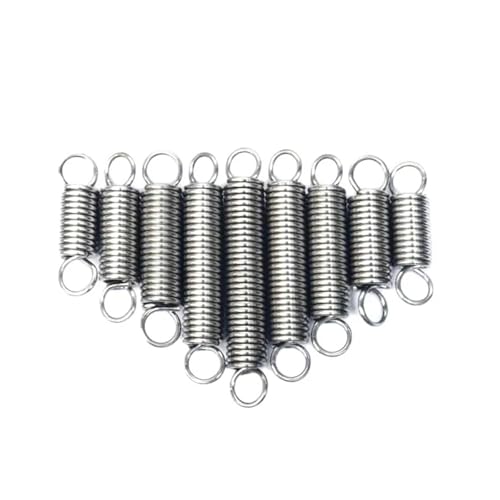 10Pcs 304 Edelstahl Zugfeder Dual Haken Multi Spezifikation Doppel Ring Größe(25mm 5mm,0.6mm) von Mostpin