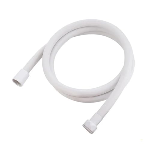 1pc 1,5 M PVC Hochdruck Dusche Schlauch Flexible Rohr for Bad Kopf Zubehör(White PVC 1.5m) von Mostpin