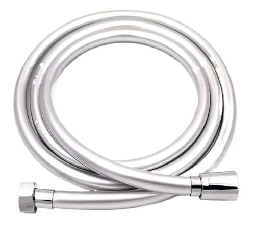 1pc 1.5/2.0/3.0/4,0 M PVC Hochdruck Glatte Dusche Schlauch for Bad Handheld Kopf(Silver,150cm) von Mostpin