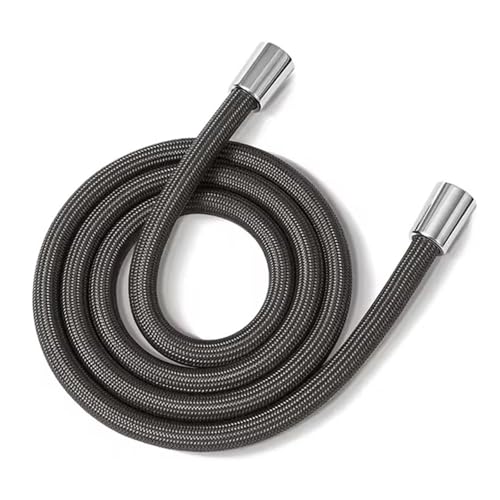 1pc Anti Wicklung Handheld Dusche Schlauch GI/2 Flexible Rohr Hochdruck Universal Interface Bad Nylon(Dark Grey,2.0M) von Mostpin