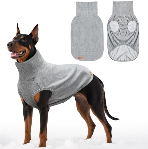 Mosucoirl Hundepullover, Haustierpullover, Rollkragen-Sweatshirt für extra große Hunde, dick, warme Hundekleidung, Fleece, weich, für den Winter, Welpen, Kapuzenpullover, Outfit für kleine Mosucoirl Hundepullover, Haustierpullover, Rollkragen-Sweatshirt für extra große Hunde, dick, warme Hundekleidung, Fleece, weich, für den Winter, Welpen, Kapuzenpullover, Outfit für kleine von Mosucoirl
