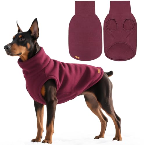 Mosucoirl Hundepullover, Haustierpullover, Rollkragen-Sweatshirt für extra große Hunde, dick, warme Hundekleidung, Fleece, weich, für den Winter, Welpen, Kapuzenpullover, Outfit für kleine Mosucoirl Hundepullover, Haustierpullover, Rollkragen-Sweatshirt für extra große Hunde, dick, warme Hundekleidung, Fleece, weich, für den Winter, Welpen, Kapuzenpullover, Outfit für kleine von Mosucoirl