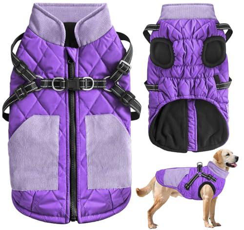Mosucoirl Warme Hundemäntel, Haustierkleidung, wasserdichte Hundejacke, reflektierend, für den Winter, für kaltes Wetter, gemütliche Schneejacken, Weste für kleine, mittelgroße und große Hunde, Welpen Mosucoirl Warme Hundemäntel, Haustierkleidung, wasserdichte Hundejacke, reflektierend, für den Winter, für kaltes Wetter, gemütliche Schneejacken, Weste für kleine, mittelgroße und große Hunde, Welpen von Mosucoirl