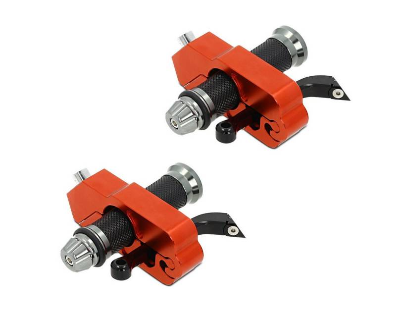 Motea Sitzbank 2x Bremshebelschloss / Diebstahlsicherung PT22 orange Spar-Set von Motea