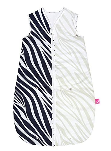 2in1 Babyschlafsack 3-18 Monate gefüttert von Motherhood - kuscheliger Babyschlafsack Öko Tex Standard, Klasse 1 (Zebra dunkelblau) von MOTHERHOOD