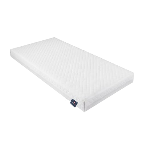 MotherPlus™ Eco Wasserdichte Matratze für Babybett, gesteppt, atmungsaktiv und extra dick (140 x 70 x 13 cm) von MotherPlus