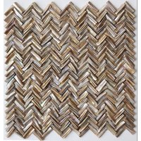 Handgemachte 3D-Fischgrätenmuster Perlmutt-Mosaikfliesen Für Badezimmerfliesen-Küchenfliesen-Duschefliese von MotherofPearltile