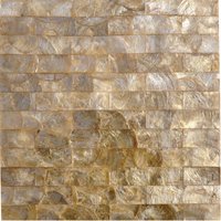 Handgemachte Epoxy Golden Brick Perlmutt Capiz Fliese Für Badezimmer Küche Dusche Wand Spa Backsplash von MotherofPearltile