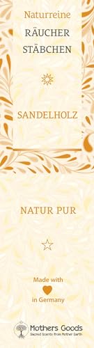 100% Naturreine Sandelholz-Räucherstäbchen Mysore - Natur pur - 10 Stäbchen - Made in Germany 100% Naturreine Sandelholz-Räucherstäbchen Mysore - Natur pur - 10 Stäbchen - Made in Germany von Mothersgoods