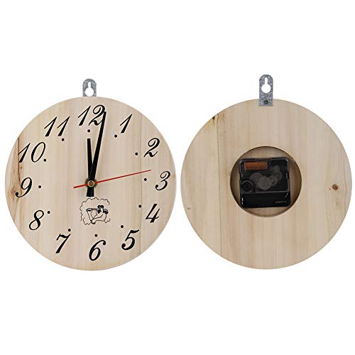 Mothinessto Traditionelle Saunauhr, Sauna-Wanduhr, 20,3 cm, Saunauhr, Dekorative Timer-Uhr für Sauna-Zubehör, Saunaraum, Heimdekoration von Mothinessto