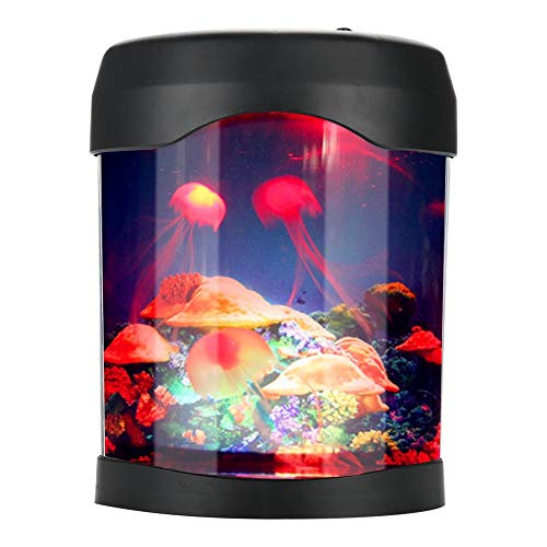 Quallenlampe Lava Lampen für Mädchen Quallen Lava Lampe Quallen Lichttank Quallen Aquarium Künstliches Aquarium USB Aquarium Licht Schreibtisch Mini Aquarium Stimmung LED Beleuchtung Farbwechsel Nacht von Mothinessto