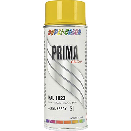 DUPLI-COLOR Lackspray Prima 400ml, verkehrsgelb glänzend/RAL 1023 von Motip