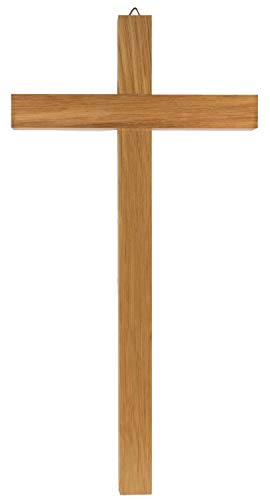 Motivationsgeschenke Kruzifix Kreuz Holz Wandkreuz schlicht Eichenholz hell versch. Größen von Motivationsgeschenke