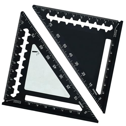 MotiveTech 45/90 Grad Layout Dreieckslineal, Metrisches Zimmermannswinkel, Tragbares Messlineal Zum Selbermachen für Die Verbesserung Des Haushalts, Schwarz MotiveTech 45/90 Grad Layout Dreieckslineal, Metrisches Zimmermannswinkel, Tragbares Messlineal Zum Selbermachen für Die Verbesserung Des Haushalts, Schwarz von MotiveTech